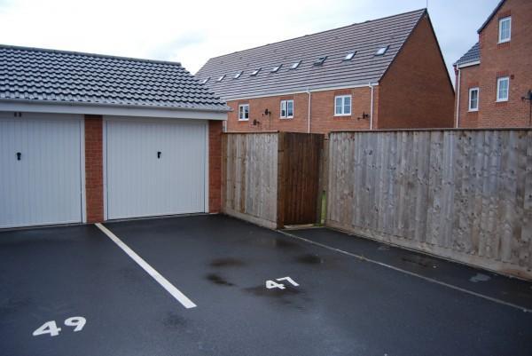 Garage with parking space