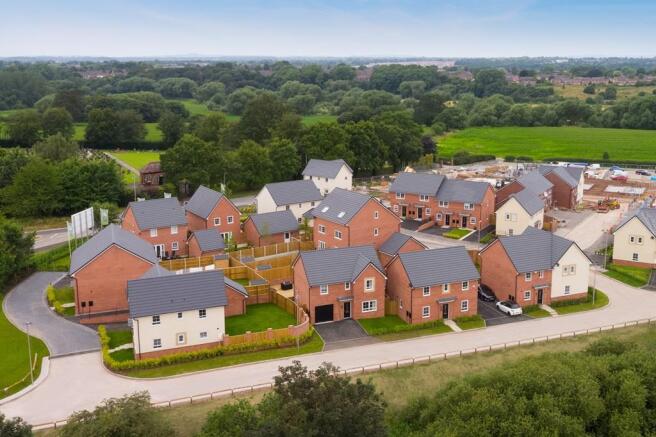 drone image over dane view