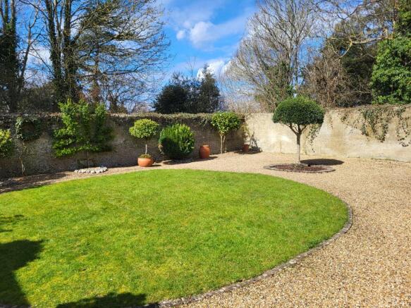 Southwest facing secluded garden