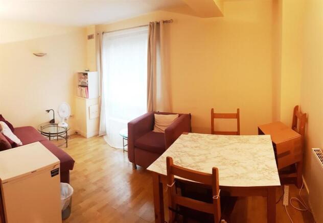 Bright open-plan living and dining area...