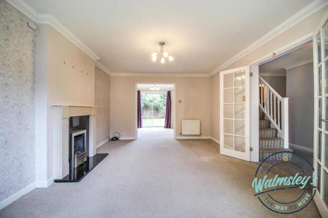 Sitting room with dining beyond