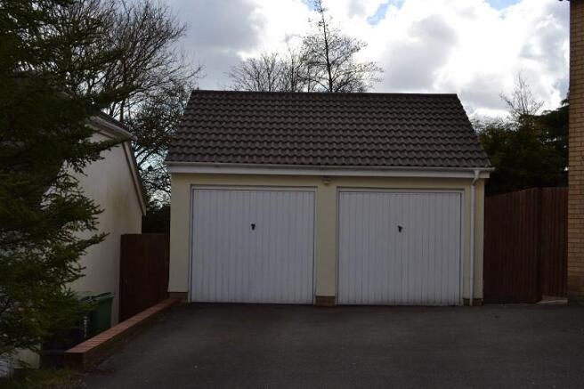 Detached double garage