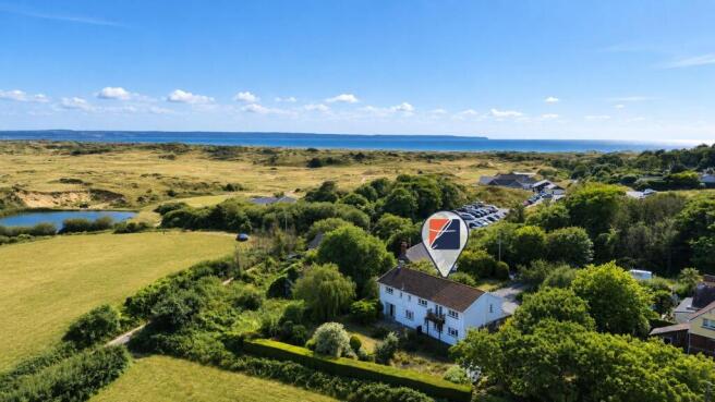 Drone shot with saunton golf course