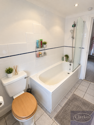 Bright Staged Bathroom Interior
