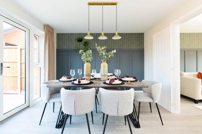 Double doors open out to the rear garden