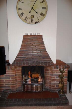 open fireplace