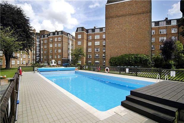 Communal heated swimming pool