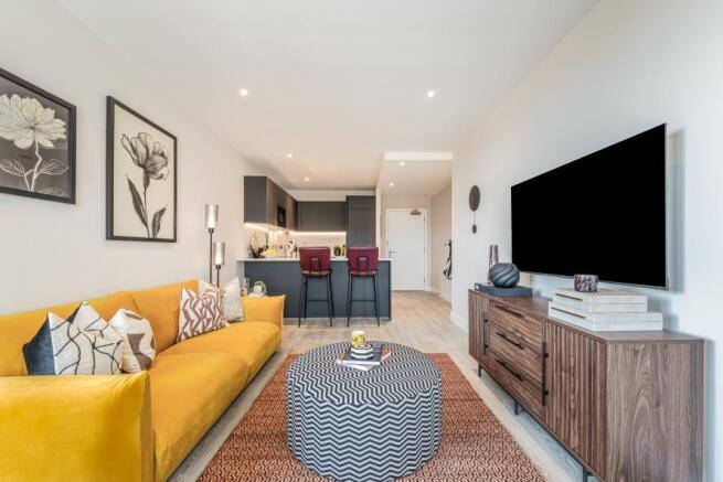 The Liberty, one bed one bath show home, living