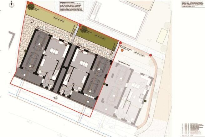 Proposed site plan- Plot 1 & 2, Bakers Lane, Shutl