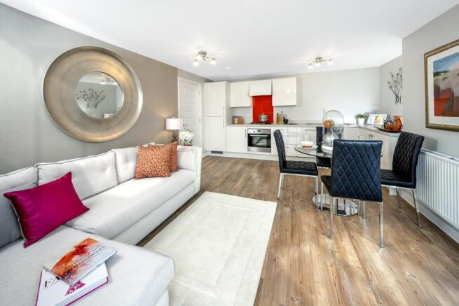 Internal open-plan apartment living area