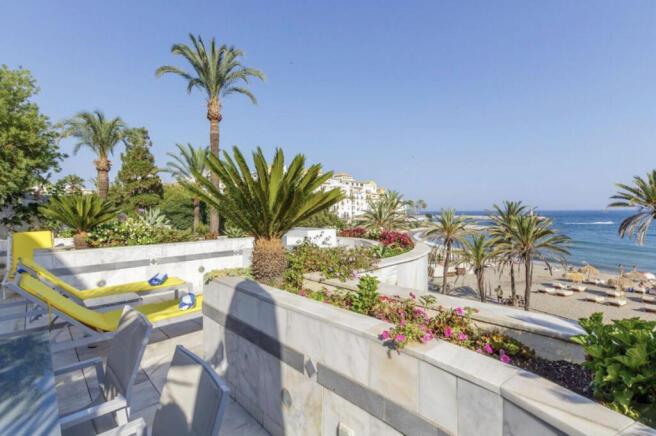 Terrace with panoramic sea views