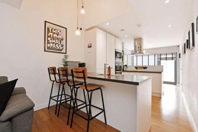 Open plan lounge kitchen