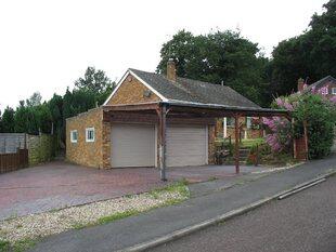 Detached double garage