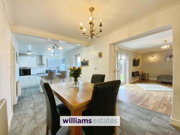 open plan kitchen diner