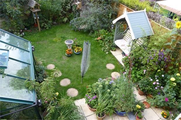 AERIAL VIEW OF REAR GARDEN