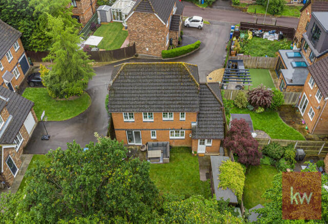 Aerial View of House & Neighbourhood