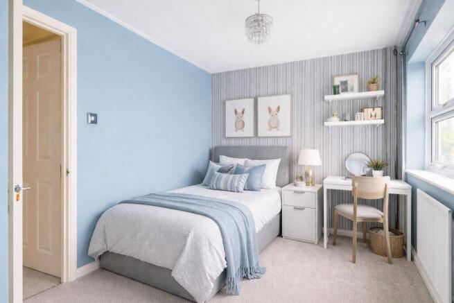 Staged bedroom