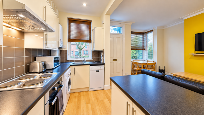 Bright Modern Open-Plan Kitchen Interior