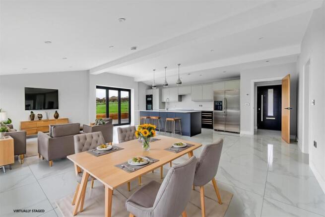 Kitchen, dining, living room