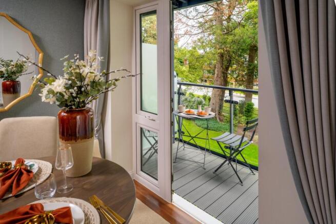 Living room with balcony