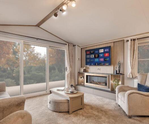 Living Area With Sliding Doors In The Willerby Hub
