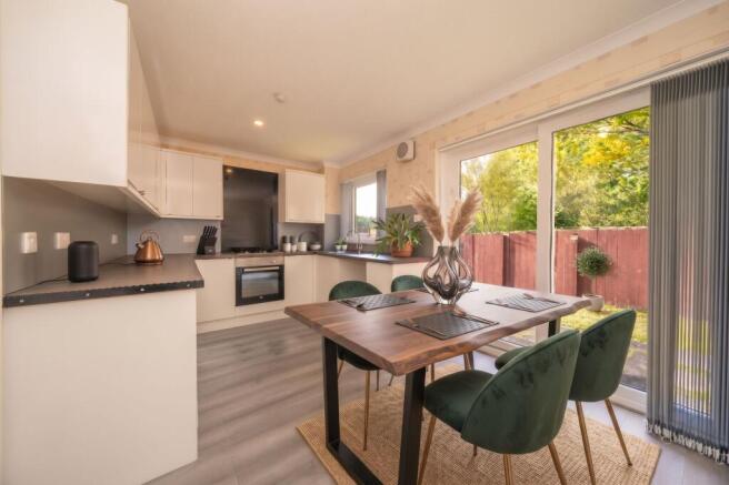 Virtually Staged Dining Kitchen
