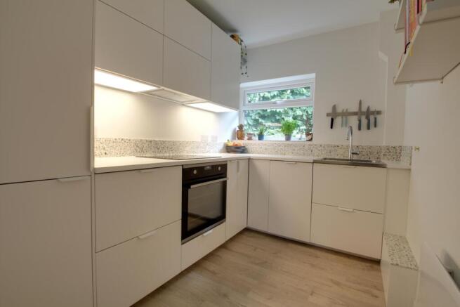 The newly installed kitchen