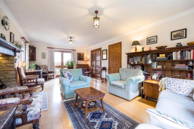 c.23 ft living room with fireplace