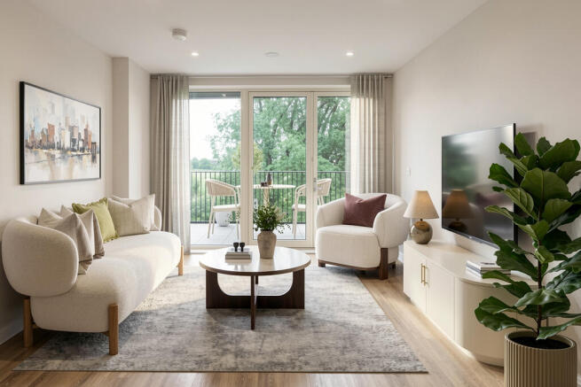 LIVING AREA - one bed apt 26.05.13 Northwick Parkside -146012