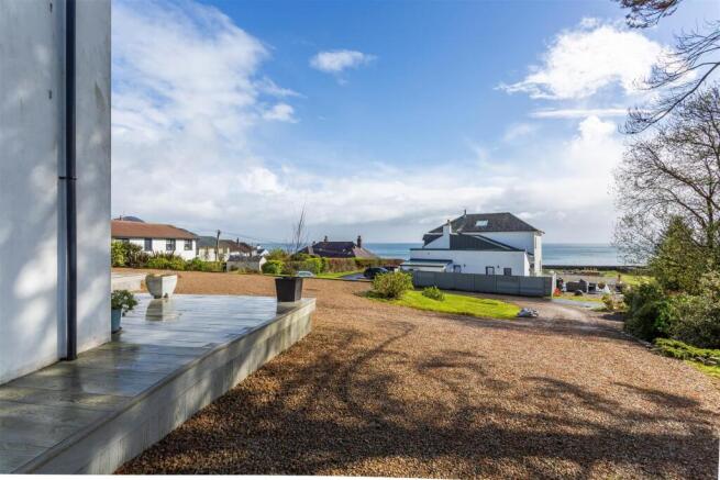 Driveway, decking and view