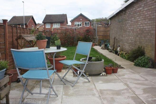 Rear patio and...