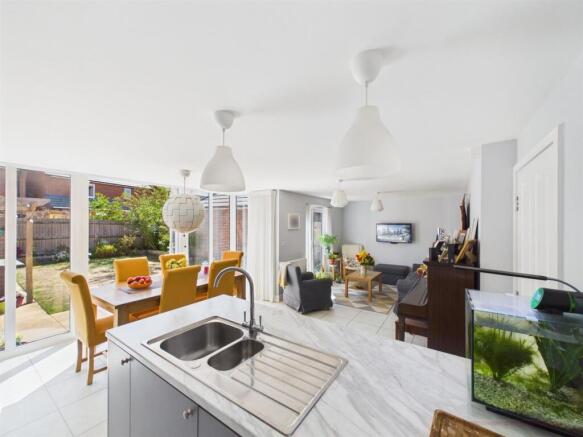 Open plan living dining kitchen