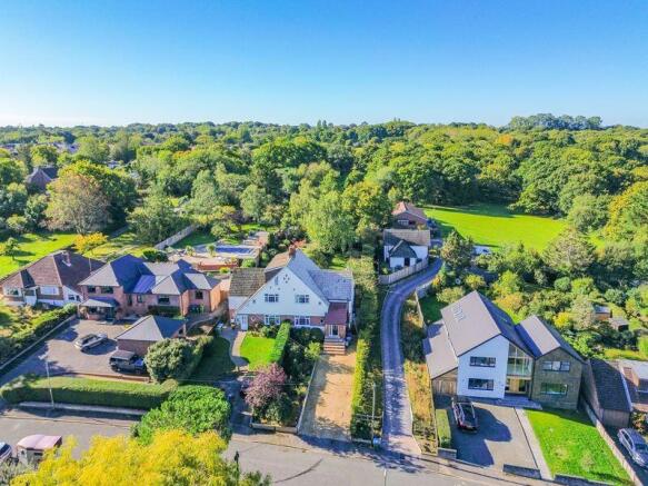 Elevated view of Property