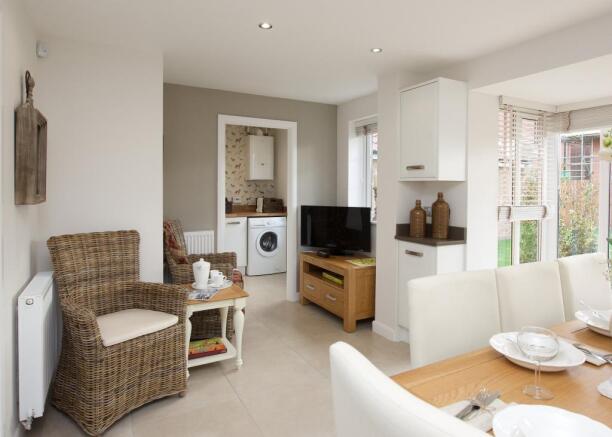 Family area through to utility 
