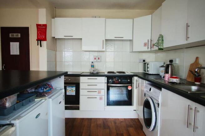 Modern kitchen with integrated appliances....