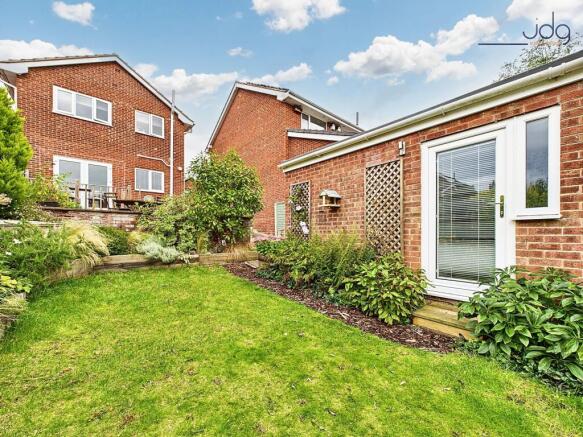 The west facing garden and garden office