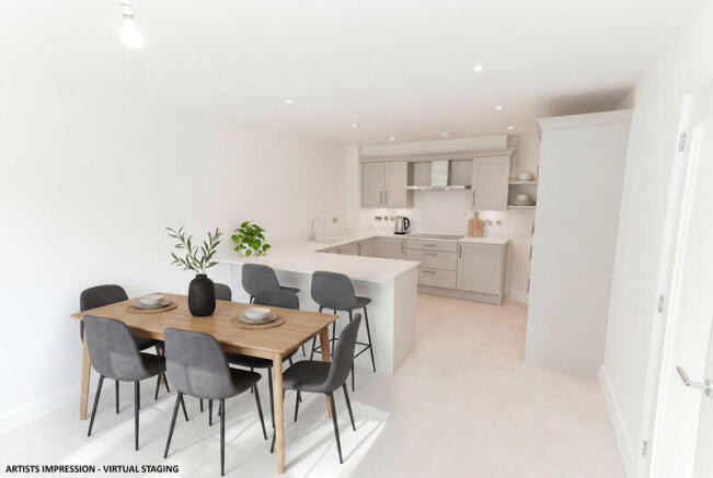 Kitchen / Dining Area - Virtually Staged