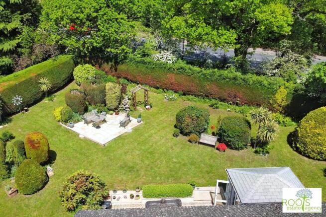 Aerial of garden