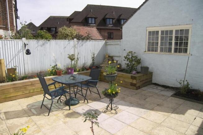Private south facing garden