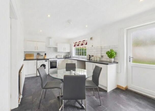 Dining kitchen digitally enhanced