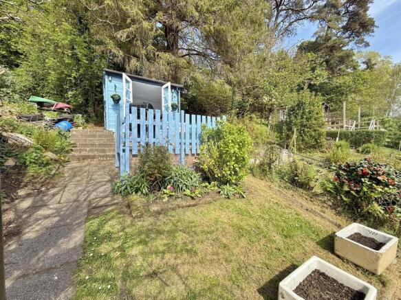 Elevated garden area and summer house