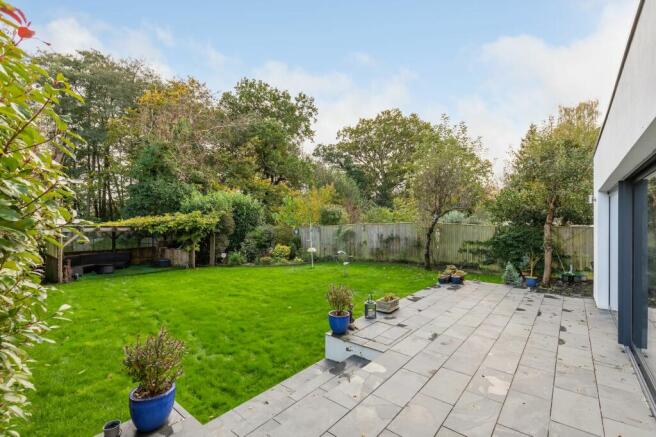 Large wrap-around patio