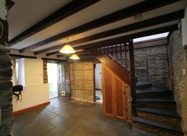 living room / dining area feature wall