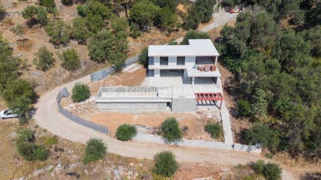 Villa aerial view