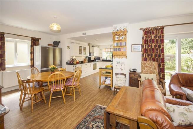 Open plan kitchen/dining/family area