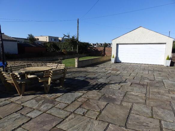 back garden & garage