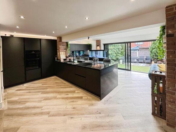 Open plan kitchen living area