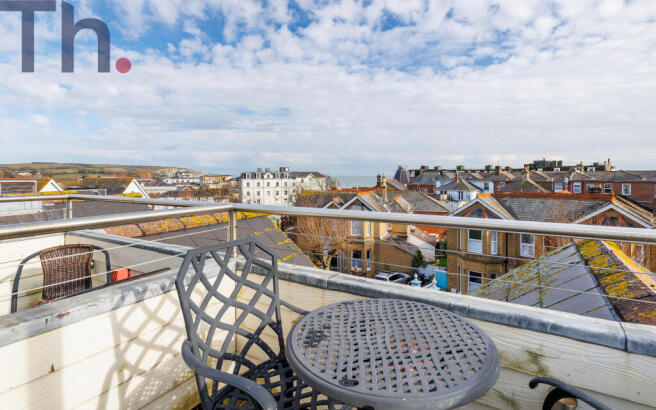 Balcony with Culver Cliff & Sea Views