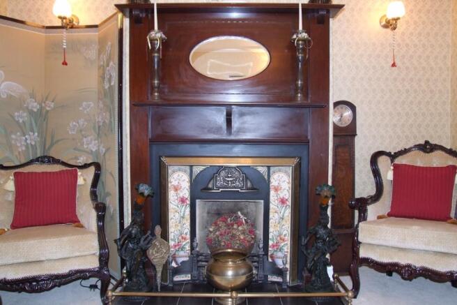 Lounge fireplace