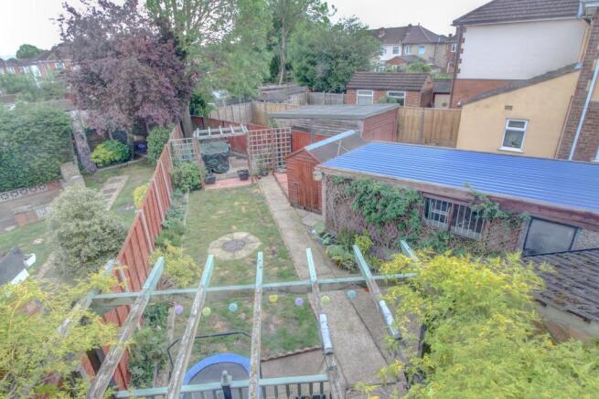 Rear view of garden from bedroom